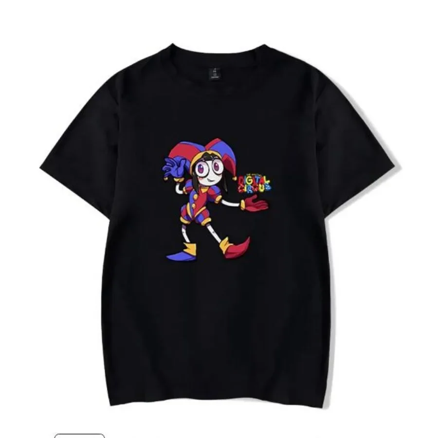 

Футболка с рисунком из аниме «Удивительный цифровой цирк» для женщин, мужчин, мальчиков и девочек, летняя смешная футболка с коротким рукавом, футболки с рисунком помни Джейса