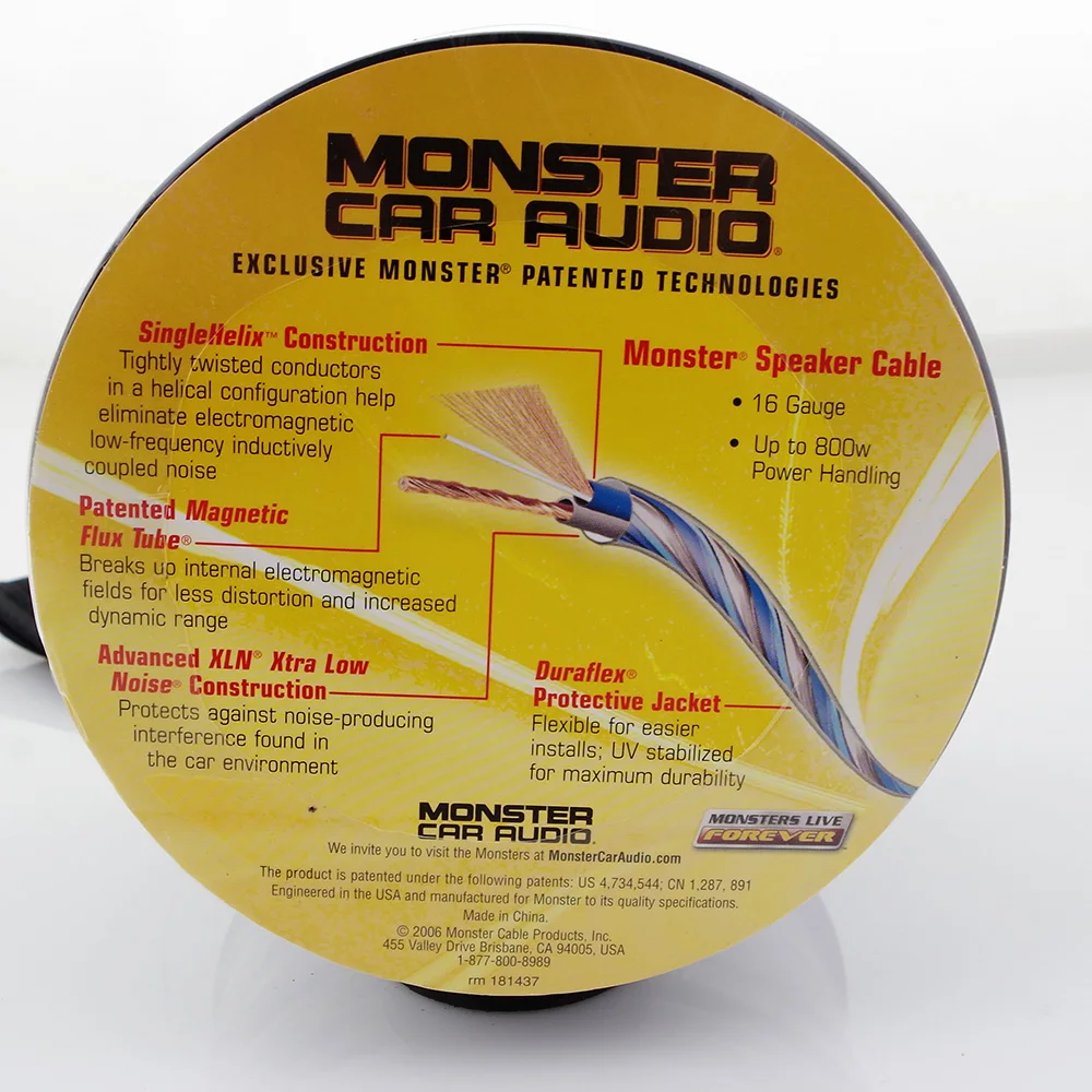 Usa Monster Car Cable Xln 16s-50 S/b 50 