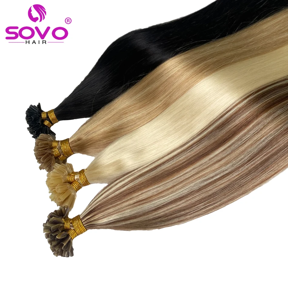 

Straight Keratin Human Fusion Hair 1.0g/pcs Nail U Tip Machine Made Remy Human Hair Extensions 16-22 Inch 50pcs/pack