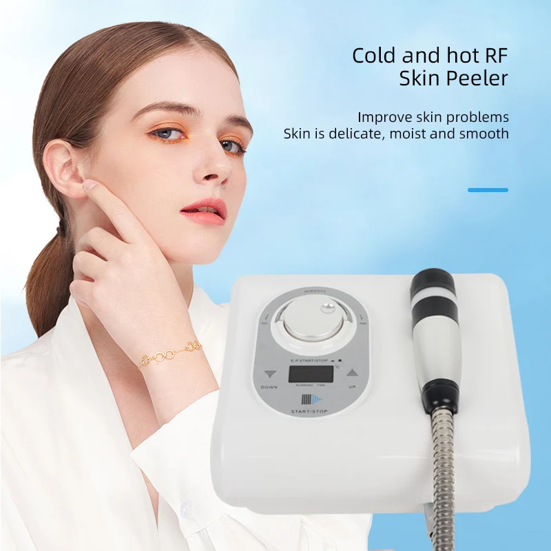 Portable Cool + Hot Facial Electroporation Cryotherapy RF Beauty Machine Anti-aging Skin Rejuvenation Skin Cooling Tight Device 2