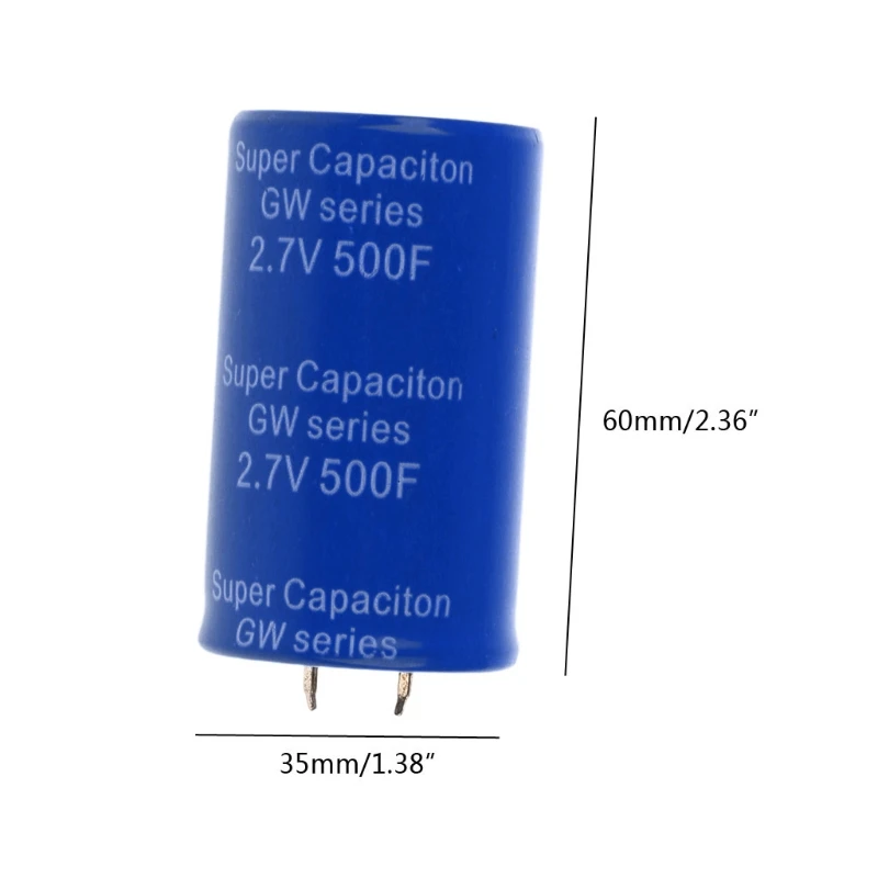 2.7V 500F Super Capacitor Volume 60x35mm Vehicle Rectifier Ultracapacitor Electrical Components