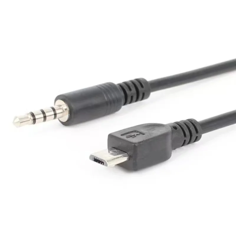 

Audio 3.5mm 4-section Male To Micro5p Public Security Phone Data Transmission Charging Line 40cm