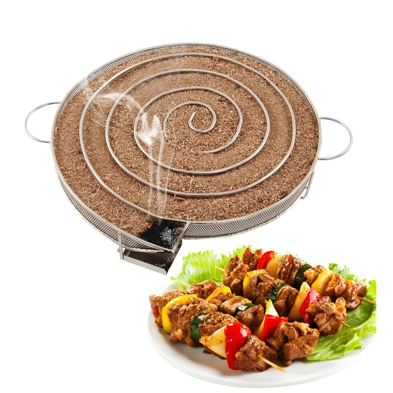 SHENHONG Cold Smoke Generator for BBQ Bacon Fish Salmon Meat dust Hot and Smoking Salmon Meat Burn Smoker Tools Bacon Fish