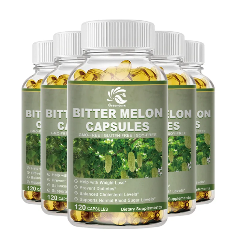 

Bitter Melon Capsules Supplement, Helps With Digestion and Healthy Glucose Levels, Glucose Plant Extract