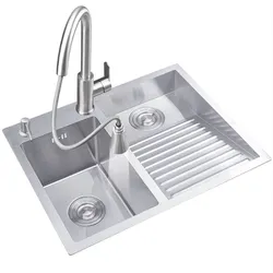 Washing Clothes In Sink with Washboard Household 304 Stainless Steel Basin Under The Table, Single Slot Bathroom, Laundry Room