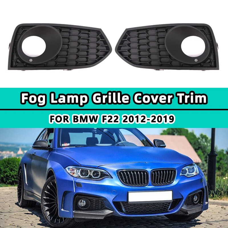 

2X Front Bumper M Fog Light Lamp Grilles Grill For BMW F22 F23 2012 2013-2019 Honeycomb Car Accessories 51118055320 5111805531