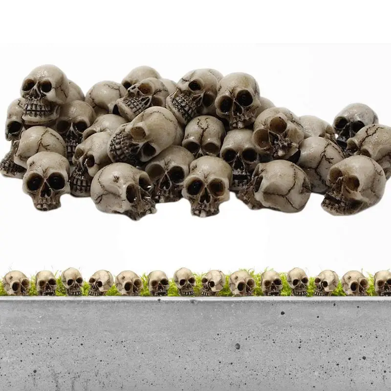 

Miniature Skull Head Small Mini Fake Skeleton Heads Prank Props 20 Pieces Realistic Skeleton Skulls Crafts Decoration Trick Toy