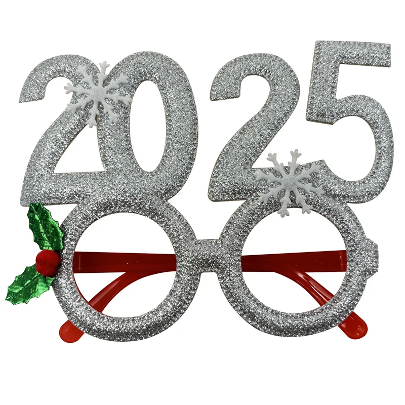 Description Picture 5 of item6Pcs Number 2025 Christmas Glasses Xmas Party Kids Adult Photobooth Props Eyeglasses Frame New Year Gift Home Supplies