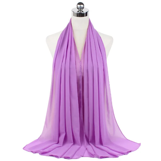 Femmes musulmanes en mousseline de soie Hijab châles écharpe Modal coton Jersey Hijabs plaine douce pour femme musulman Voile bandeau 70*180 cm islamique