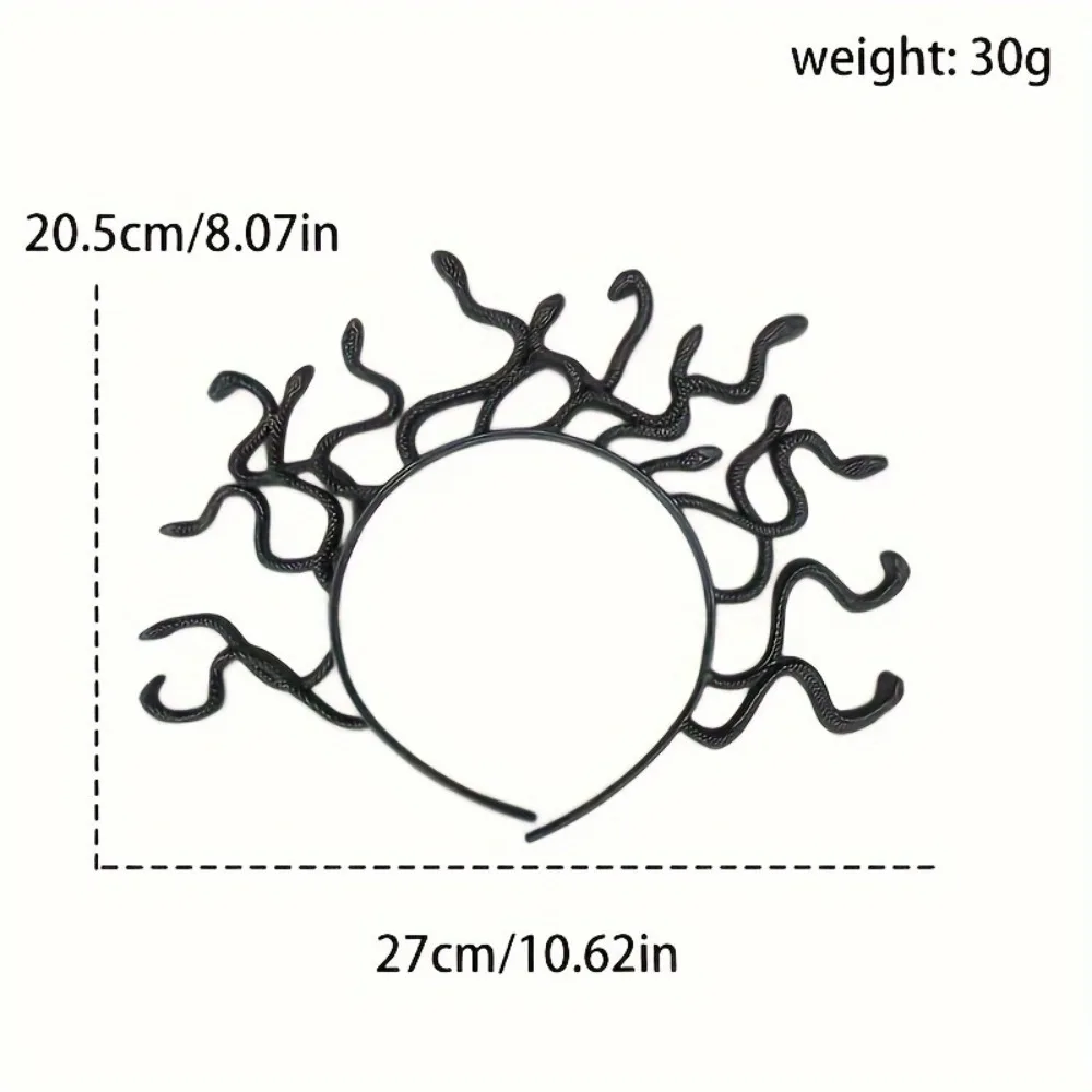 Plastic Snake Hair Hoop Headband for Halloween Cosplay