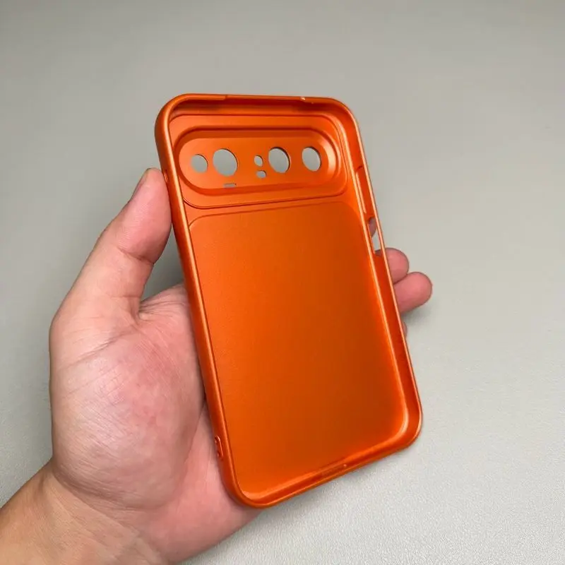 Luxury Matte Leather Back Cover and Lens Protector