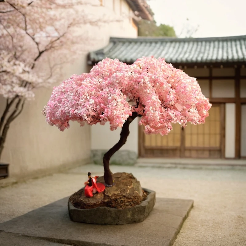 모델 벚꽃나무 곡선 모델링 모델 장식 나무 장면 플랫폼 윌러드 우드 베이스 모델링 와이어 트리