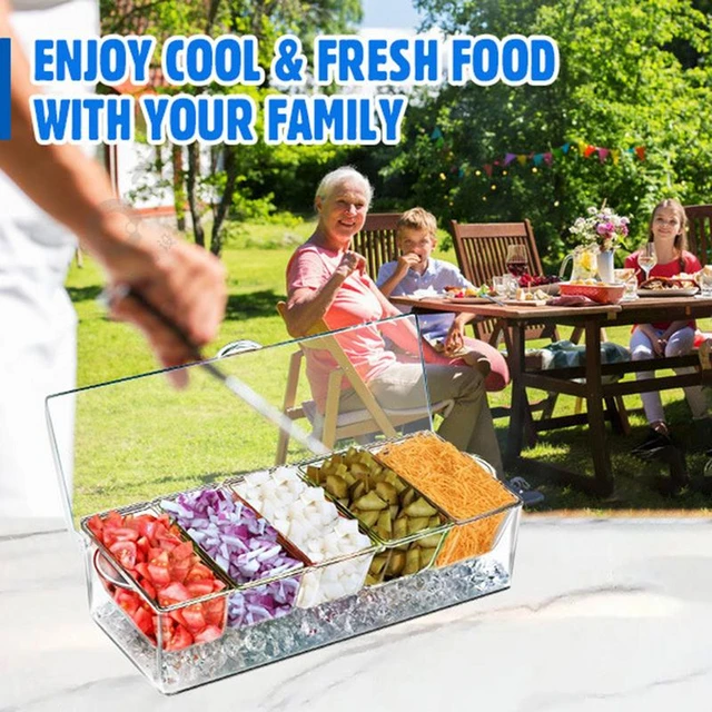 4 Pcs Food Serving Trays For Party Plastic Trays With Handles 13 X 10 Inch  Rectangular Buffet Plast