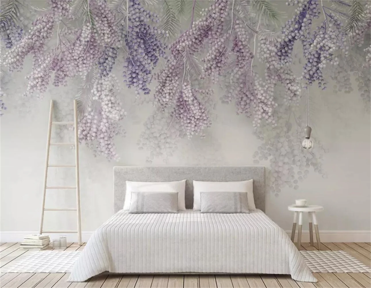 

beibehang Custom 3d wallpaper mural small fresh lavender fruit 3d stereo TV background wall papers home decor papel de parede