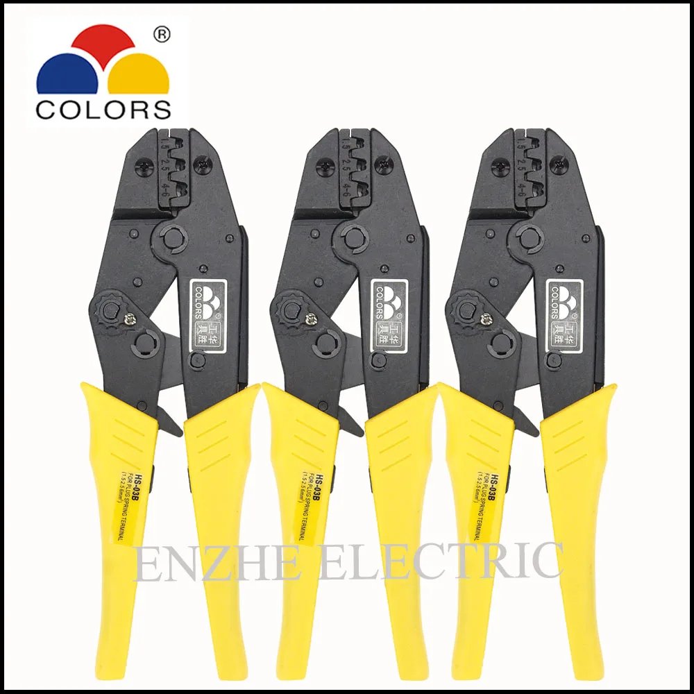 tool ratchet crimping plier european style HS-03B Non-insulated tabs and receptacles 5
