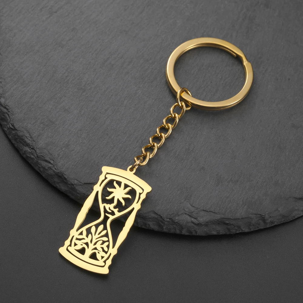 Dawapara Sanduhr-Halskette, Sonne und Baum des Lebens, Anhänger, Edelstahl, Schutz, Amulett, Paare, Freundschaft, Schmuck, Geschenk – Detail 21