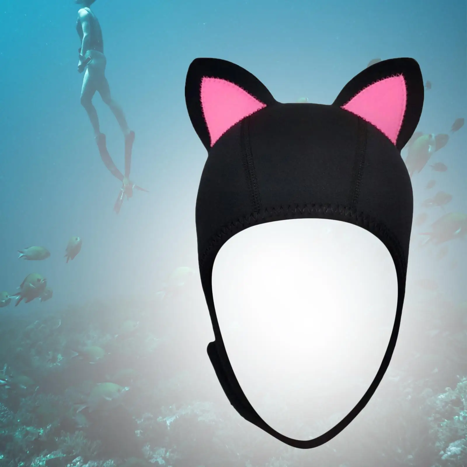 Cat Ears Diving Hood 3mm Neoprene Hood Adult for Underwater Canoeing Rafting