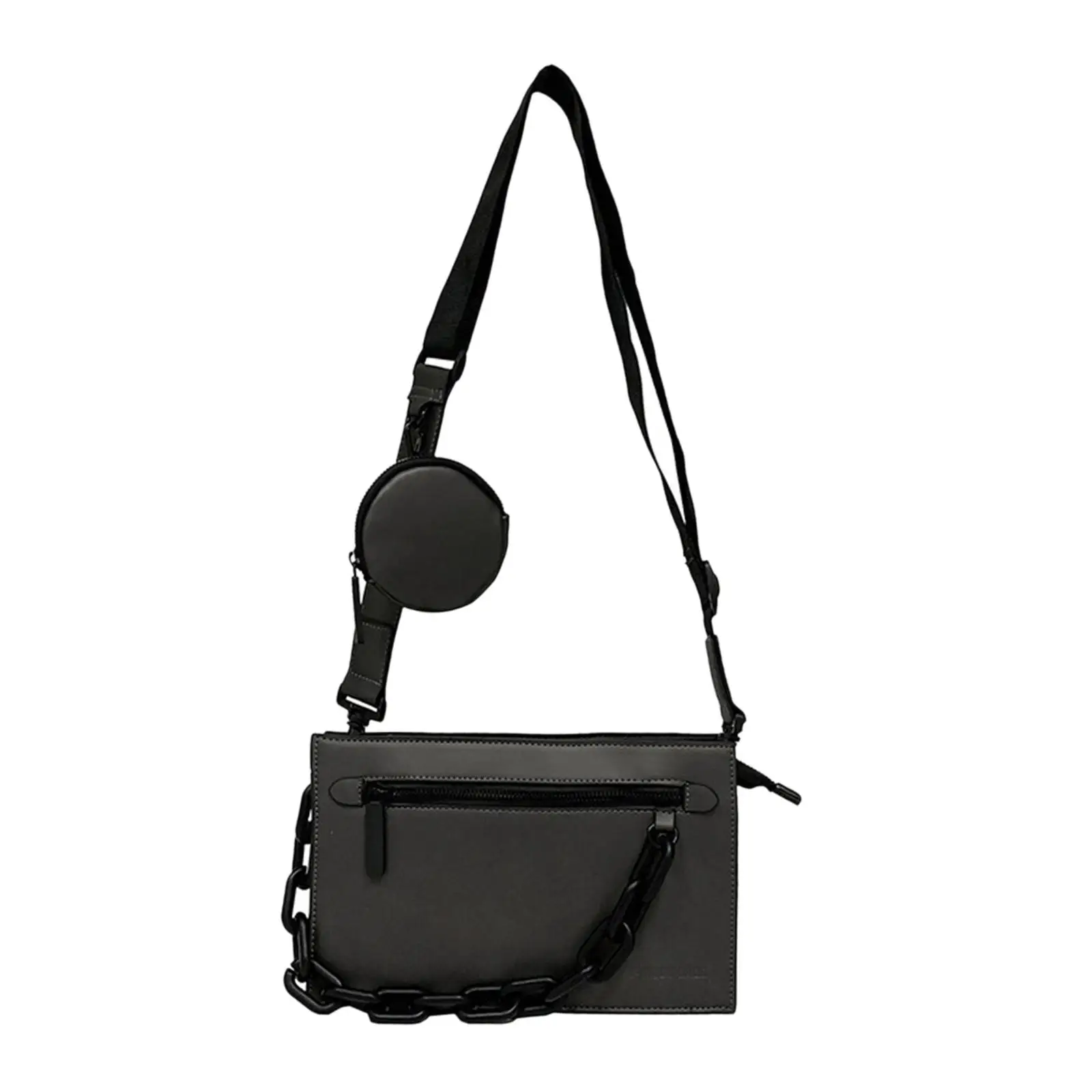 Man Bags Crossbody PU Leather Lightweight with Multiple Pockets Small Satchel