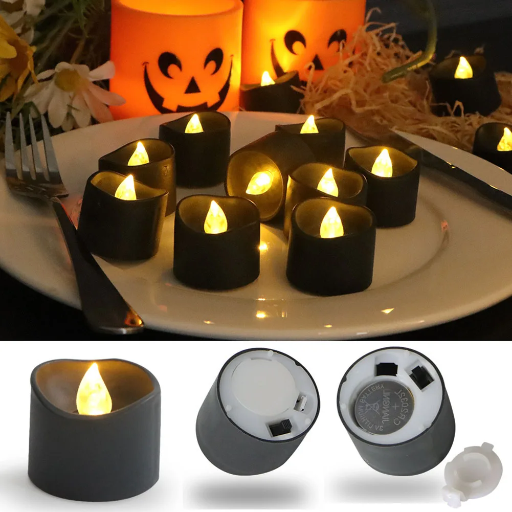 

Mini LED Candles Lights Built-in Battery Halloween Flickering Candles For Halloween Home Decoration