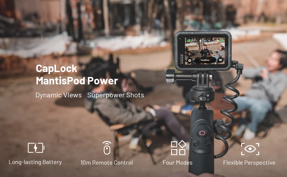 Description Picture 2 of itemPGYTECH CapLock MantisPod Power Tripod Handheld With Remote Control 4/1 Adapter For Gopro Insta360 Action Camera SmartPhone