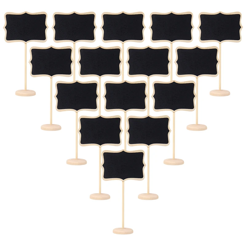 Mini-Tafelschild aus Holz, Nachrichtentafelständer, Essensbuffet-Etiketten für Hochzeit, Geburtstag, Party, Tischdekoration, Tischkarte – Detail 5