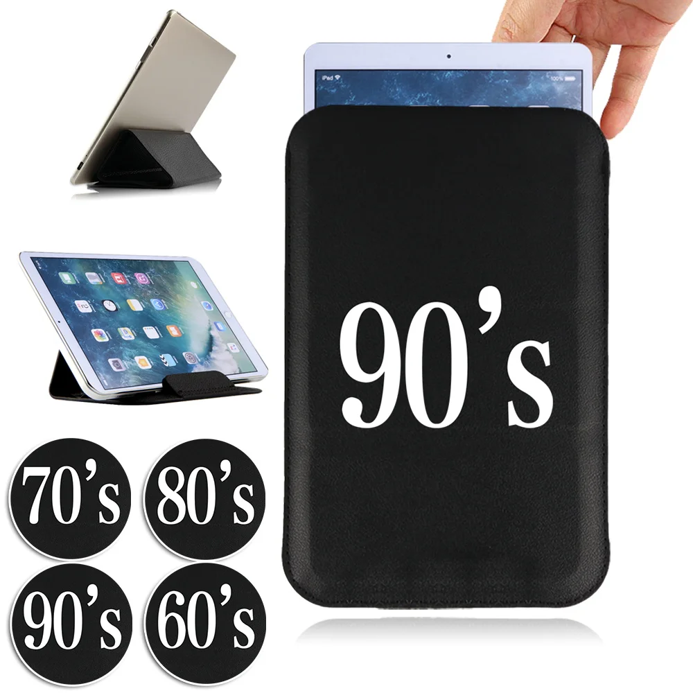 Tablet Bag Universal Stand Cover Case 7 8 10 Inch Magnet Pack Sleeve Years Series Pouch Pu Leather Folding Tablets Holder