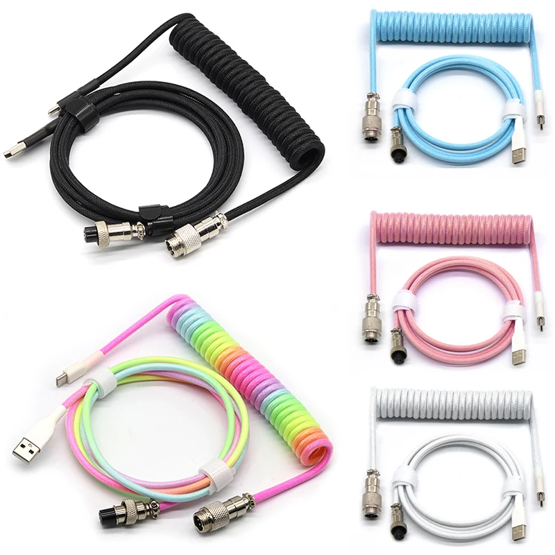USB Type C Mechanical Keyboard Coiled Cable USB Mechanical Keyboar thumbnail 8