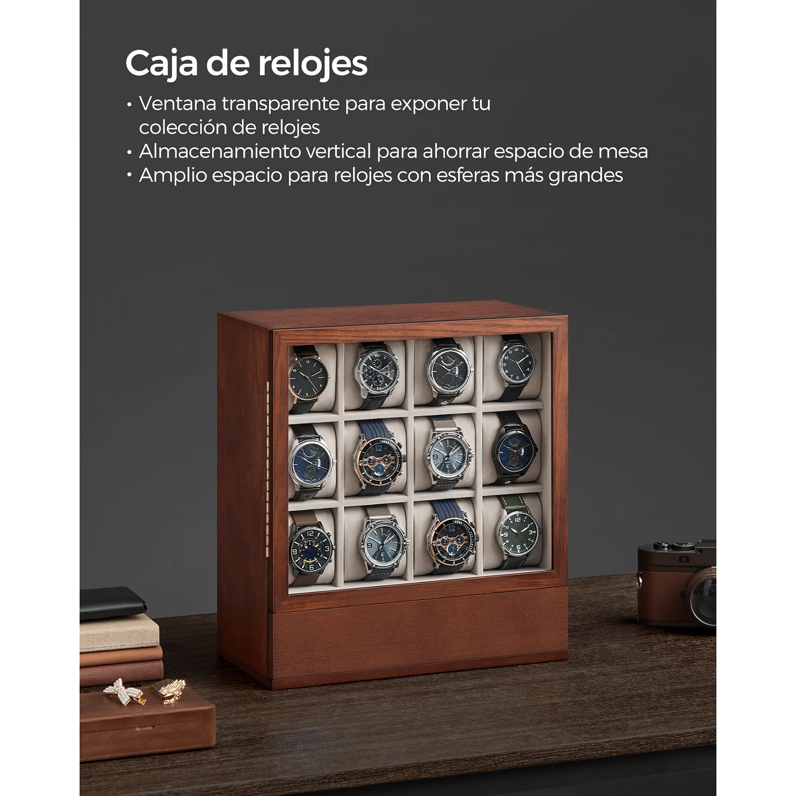 Vitrina Caja De Movimiento Para Relojes Belleza Atemporal Y