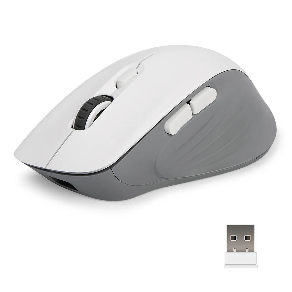 

Delux M729DB PAW3335 White Ergonomics Wireless Gaming Mouse Wired Mice 16000 DPI Rechargeable RGB 6 Programmable For PC Gamer