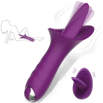 G Spot Vibrating Massager Sex Shop Dildo Tongue Vibrator for Women Clitoris Stimulator Oral 1