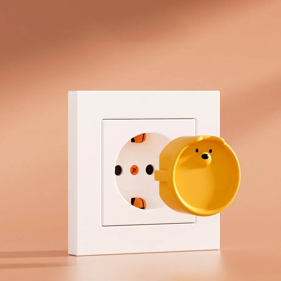 1pcs Socket Protective Cover Baby Safety Protection Silicone Against Electric Shock Dustproof Protective Cover European Standard