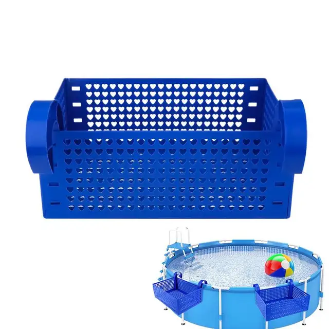 Medence Oldalsó Kosár Tároló Tartó Hordozható, Nyújtható Sovány Fehér Kellékek Fürdőszobák Kiegészítők