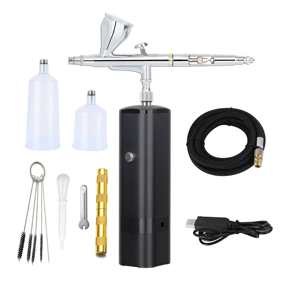 Best Wireless Cordless Professional Airbrush Foundation Spray Gun High Psi Pressure Super Works Makeup Kit System Compressor 12v 24v 150db super loud four tone car air horn set trumpet compressor for supplies vehicles truck train boat motorcycle