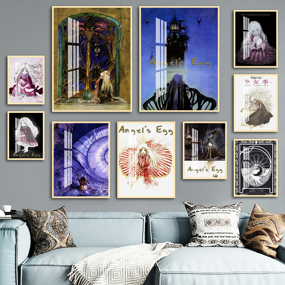 

Angel's Egg Anime Print Art Poster Cartoon Manga Character Wall Picture Canvas Painting Otaku Home Decor