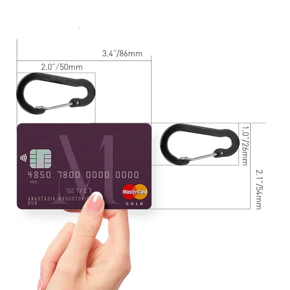 6-Pack Aluminum D-Ring Carabiners 6