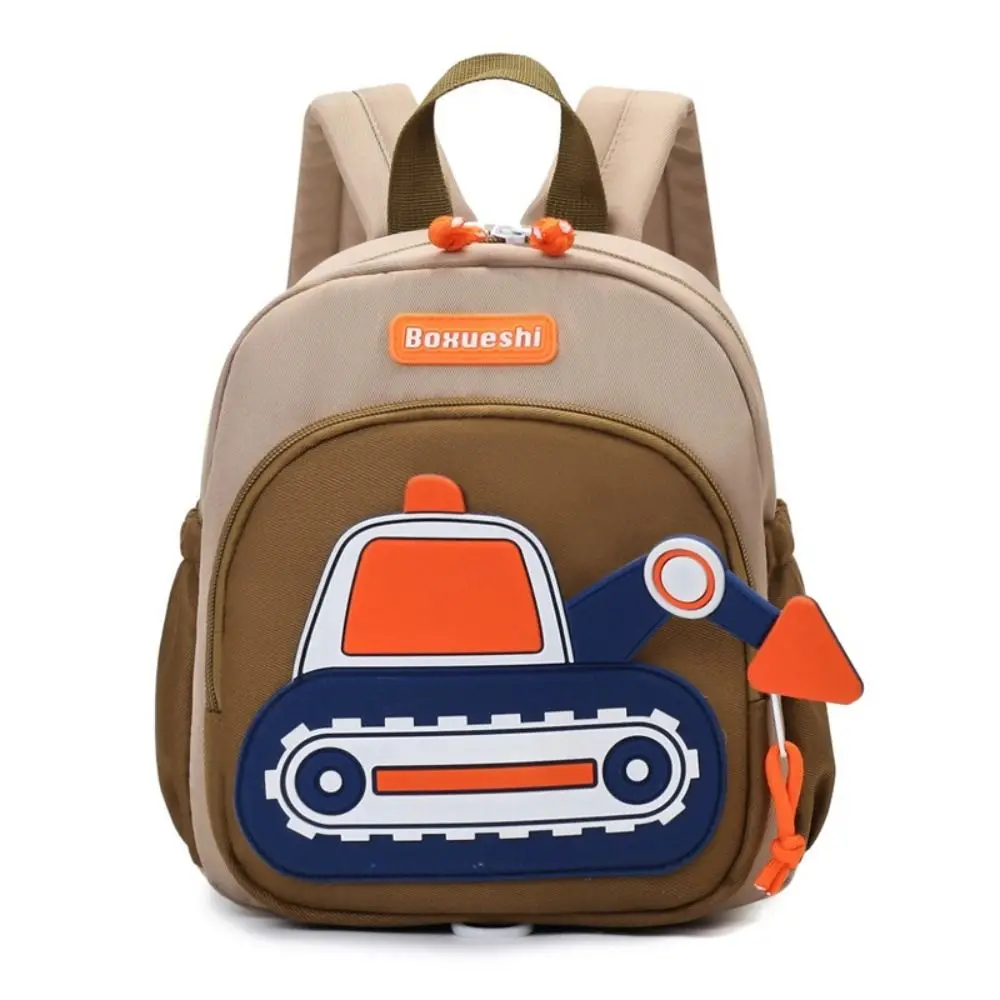 Cute Children Harness Toddler Leash Backpack Anti Lost Wrist Link Excavator Design Travel Rucksack Shoulders Bag 2