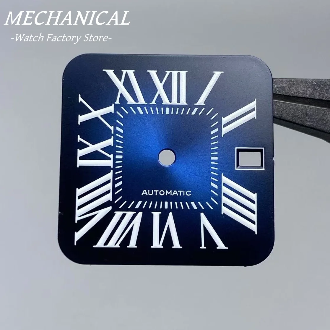 27MM Square Dial with Roman Numerals and Calendar