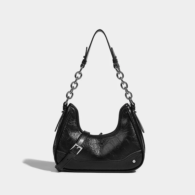 

Girls Underarm Bag 2023 New Chain Handbag High Quality Women's Baguette Bags Crescent Bags Cowhorn Bag