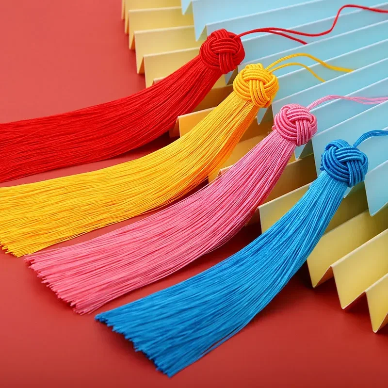 2-10Pcs 파인애플 모자와 14cm Tassels DIY 공예 보석 만들기위한 루프와 부드러운 술 수제 치실 책갈피 Tassels