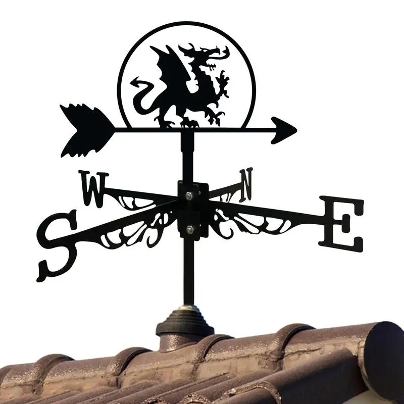 

Roof Top Fire-breathing Dragon Iron Weather Vane Decor Cast Iron Weathervane Metal Sign Handicraft Decorations Creative Dragons