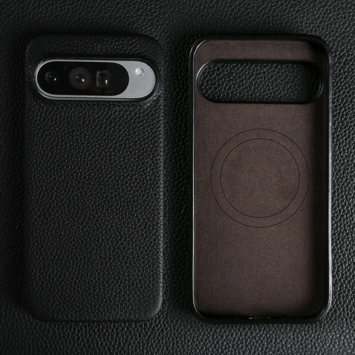 Luxury Magnetic Genuine Leather Case – Premium Shockproof Back Cover with Full Protection and MagSafe Compatibility
