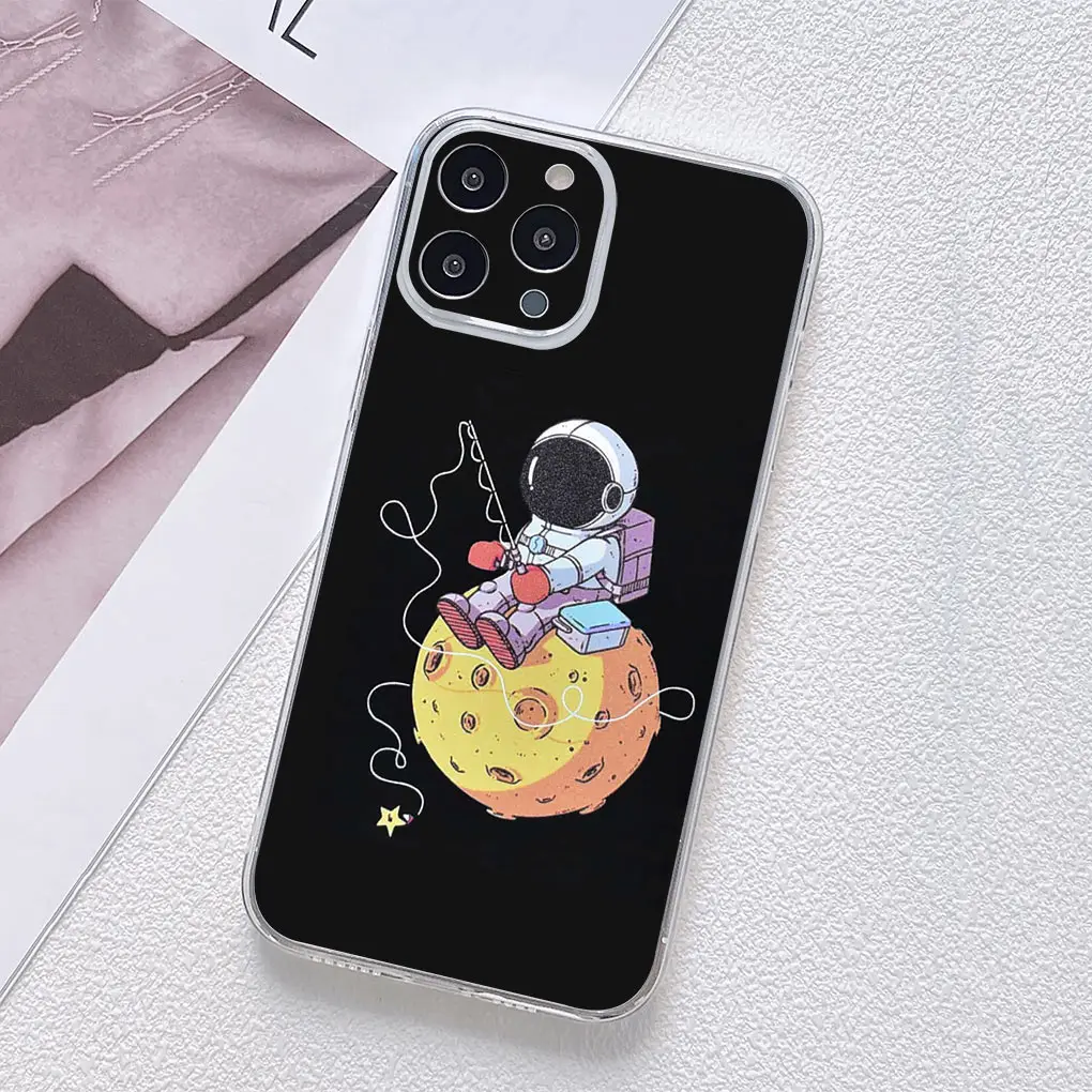 Moon Astronaut Galaxy Universe Starry Sky Phone Case