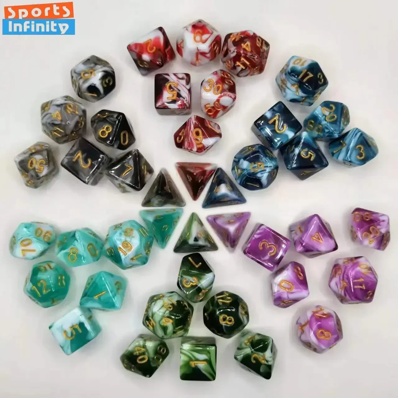 TRPG RPG D20 D12 D10 D8 D6 D4 테이블 게임용 다면체 디지털 주사위 키트, 보드 게임 주사위 세트, 2 가지 색상, 7 개, 신제품 TRPG RPG D20 D12 D10 D8 D6 D4 테이블 게임용 다면체 디지털 주사위 키트, 보드 게임 주사위 세트, 2 가지 색상, 7 개, 신제품