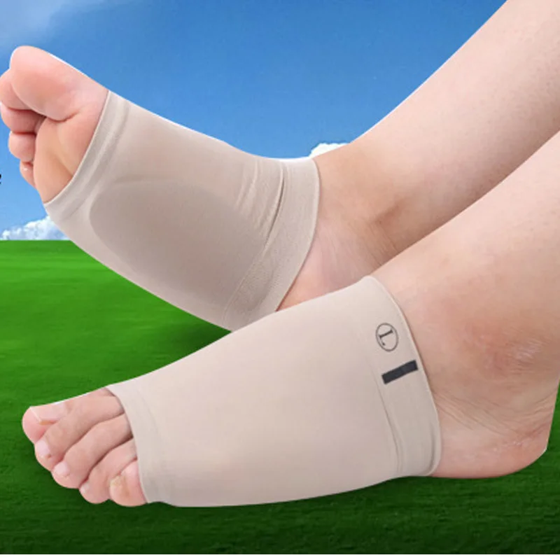 

Elastic Bandage Flat Foot Orthotics Foot Massage Silicone Pad Heart Arch Pad