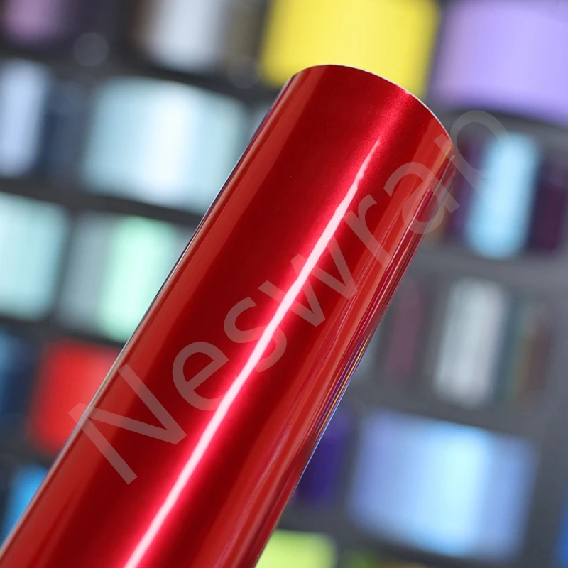 Premium Candy Red Wrapping Film Gloss Metallic Red Vinyl Wrap Soul Red Wrapping Paper Vehicle