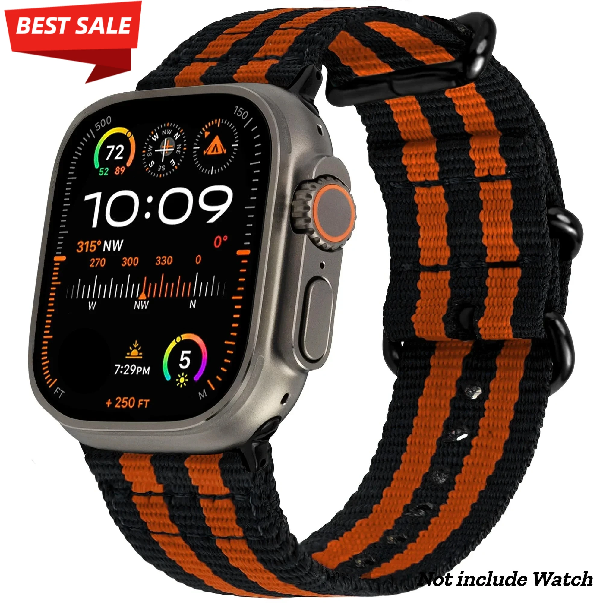 Premium Nylon Braided Strap for Apple Watch - Elegant Woven Bracelet Design