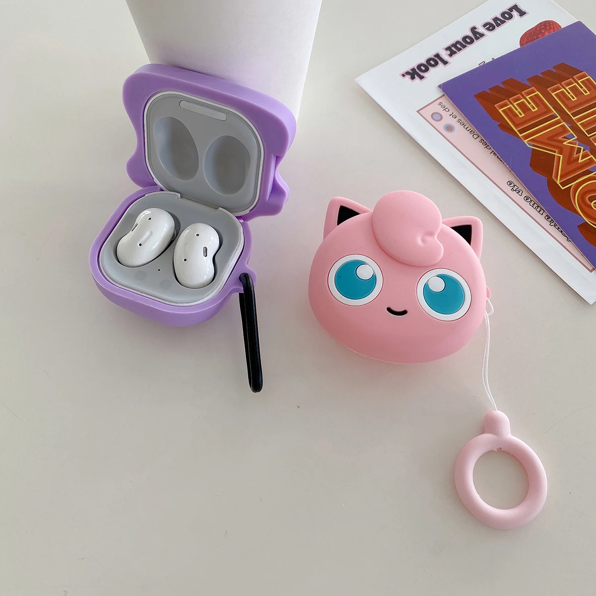 Cute Jigglypuff Ditto Snorlax Silicone Earphone Case Cover