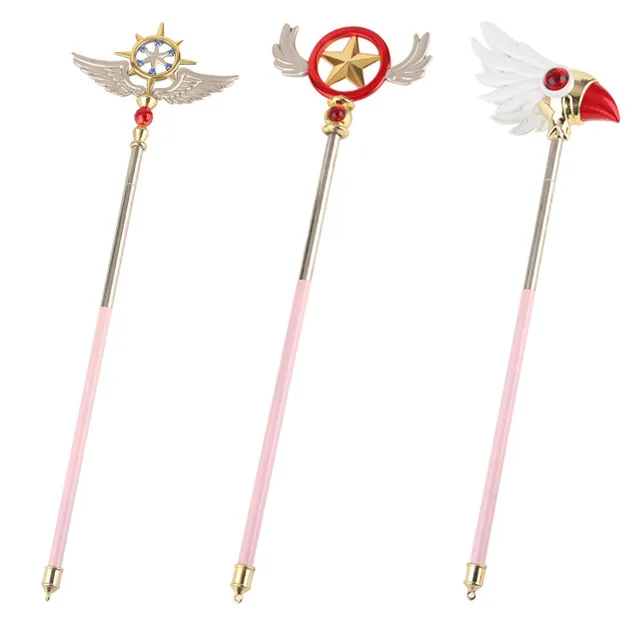 Anime Cosplay Props Brdwn Card Captor Clear Sakura Kinomoto Sakura Cosplay Birds Head Magic Wand Boxed Zinc Alloy Model Toy