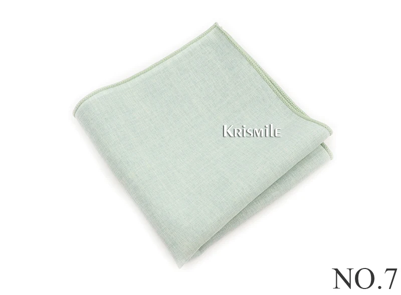 Einfarbig Baumwolle Taschentücher Soft-Touch Taschentuch Für Männer Candy Farbe Einfache Einstecktuch männer Anzug Brust Handtuch Zubehör – Detail 9