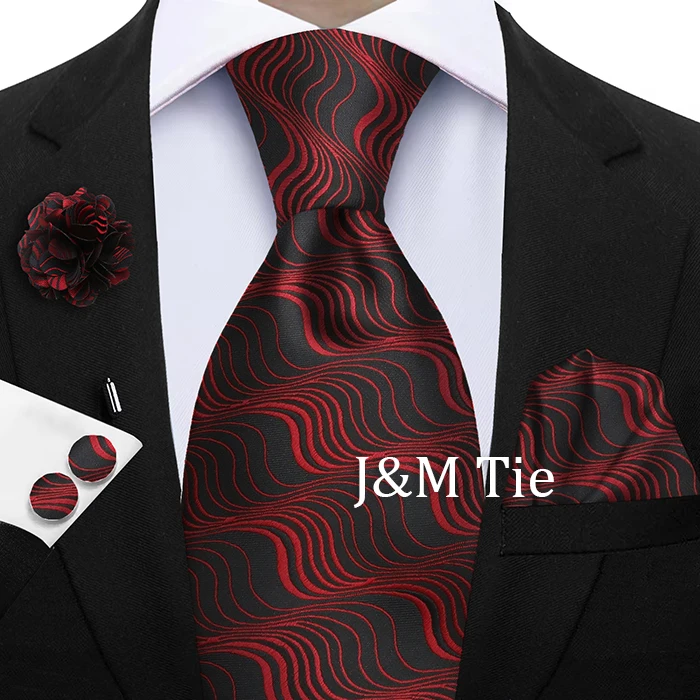 Luxus Krawatten Pfau Blau Lila Krawatte Einstecktuch Brosche Set Herren Hochzeit Krawatte Anzug Zubehör Fit Gruppe Urlaub Party Geschenk – Detail 4